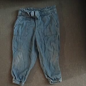 Girls Blue Elastic Waist Pants